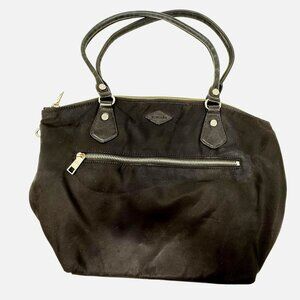 MZ Wallace Black Nylon Leather Tote BagZip Closure Shoulder bag Purse